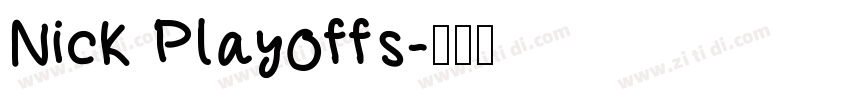 Nick Playoffs字体转换